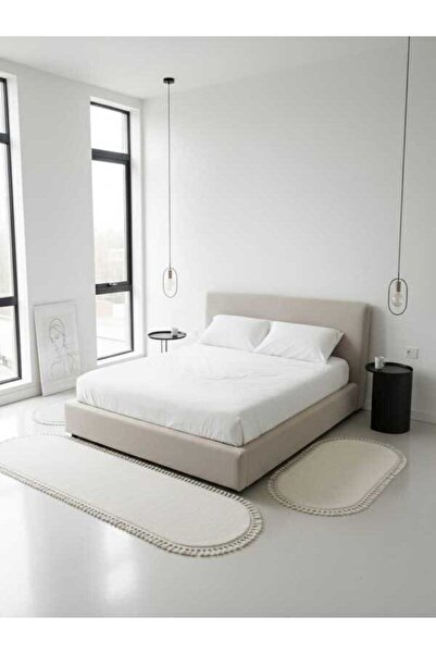 Altun Pelüş Halı 3lü Set Kaymaz Taban Yatak Odası 1 Adet 80*300 2 Adet 80*150