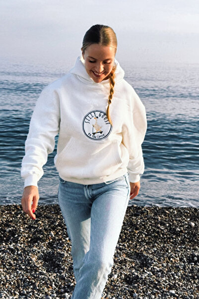 Le'sluette shadow of style Жіночий светр Relaxed Karyoka з вишивкою Silly Goose (Качка) та капюшоном, екрю