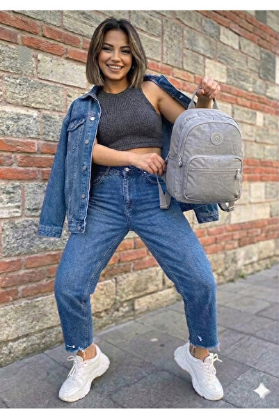 PurpleART Rucsac casual cu mai multe compartimente din țesătură Crinkle pentr...