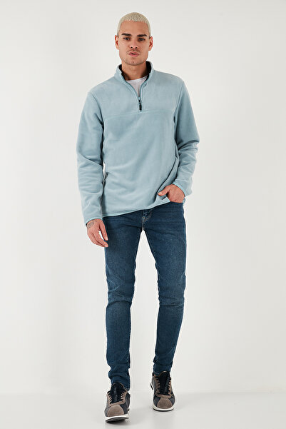 Buratti Slim Fit Anti-Pilling Non-Pilling Bato Collar Cold-Proof Fleece-Lined Fleece Men's Fleece