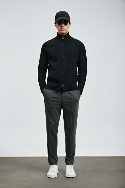 Lufian 112190329 Simon Smart Ανδρικό παντελόνι Chino εφαρμοστό Ανδρικό παντελόνι ΠΡΑΣΙΝΟ