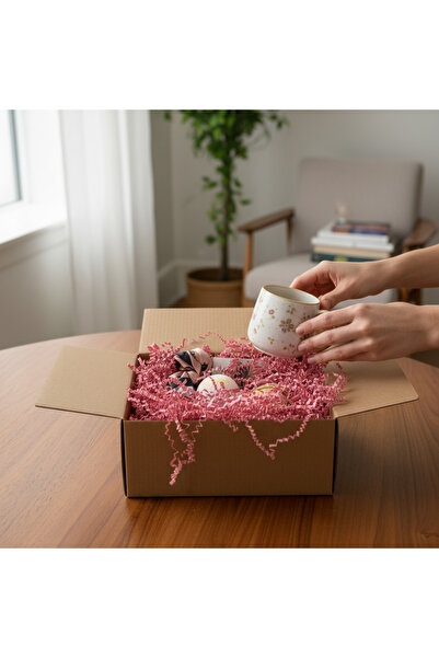 Store Pembe Zikzak Kırpık Kâğıt