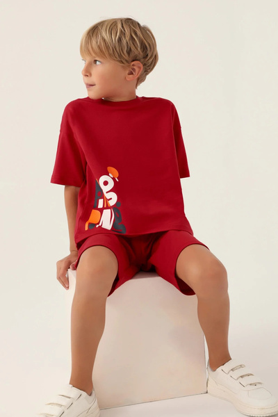 Rolypoly BOY BERMUDA SUIT - RED