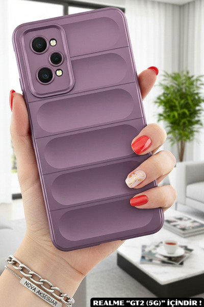 cepmoda REALME "GT2 (5G)" uyumlu | ShockShield Güçlü Koruma Kılıf - İçi Kadif...