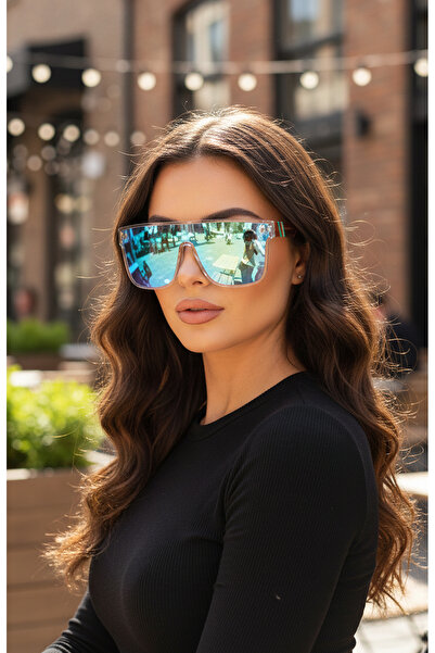 Kapin Usey Kamuflaj Tasarım Güneş Gözlüğü -Yeşil Sarı Ayna