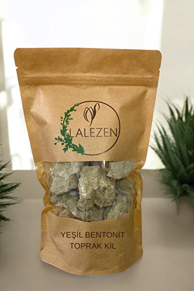 LALEZEN Yenilebilir Bentonit Toprak Kil - Yeşil Taş Kil ( Bentonite Stone Clay ) 1000 g /1 kg