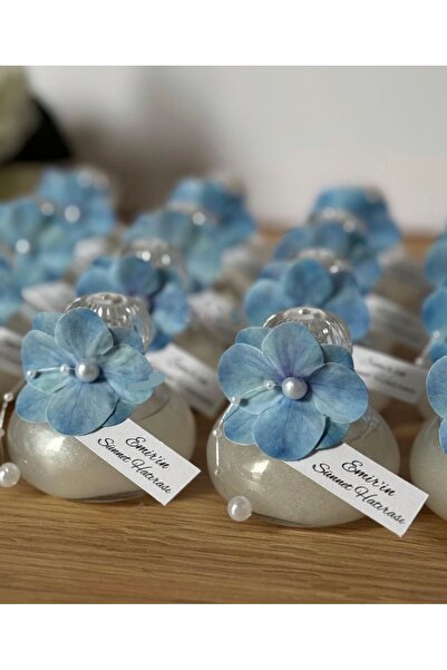 Anı Kutusu Çiçek Detaylı Cam Kolonya Şişesi Hediyelik 10 Adet Söz, Nişan, Düğ...