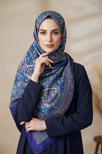 MİSS İPEK شال النبلاء منقوش بالقطرات العرقية 180x70