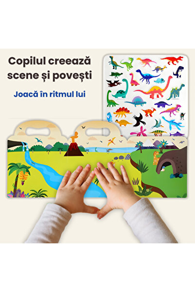 LUVLU Busy Book sensory book with reusable stickers, Montessori educational toy for children 3+