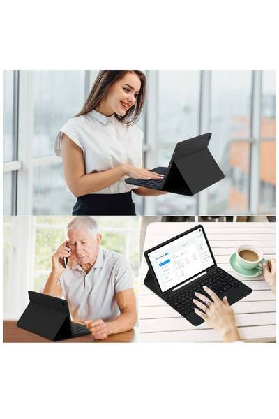HYX Samsung Galaxy Tab A9 Plus Keyboard Case with Touchpad, QWERTY - 11 inch (2023) Black