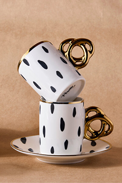 Perotti Cihangir 6-Person Porcelain Speckled Coffee Cup Set