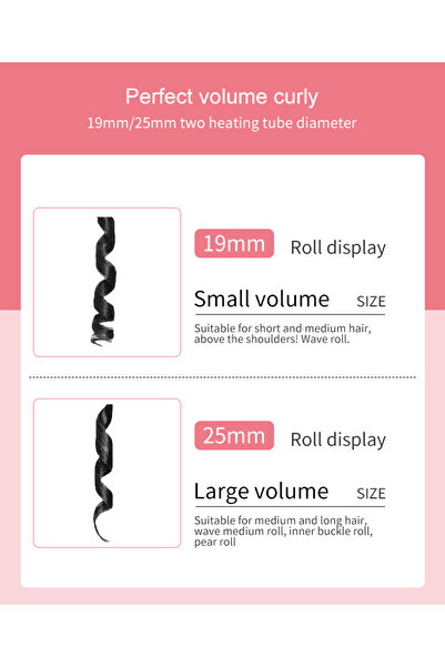 Generic Hair Curling Wand Pink/Black