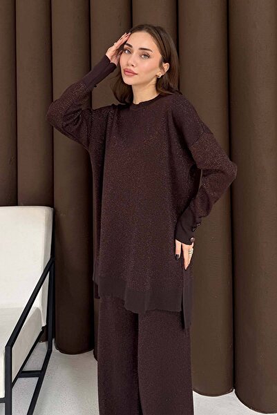 Melike Tatar Σετ πλεκτό με γκλίτερ κουμπιά 70-2519