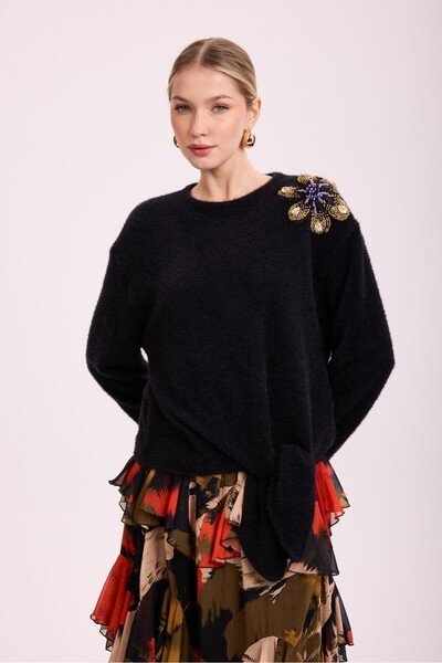 Missemramiss Μπλούζα 4870 Violette Fleur Angora