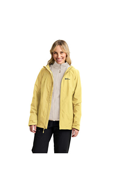 Jack Wolfskin Moonrise 3in1 Women's Yellow Outdoor Jacket Women's Outdoor Jacket