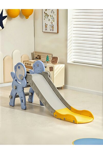 Venpara Foldable Indoor Slide for Toddlers, Safe HDPE Plastic with Basketball Hoop