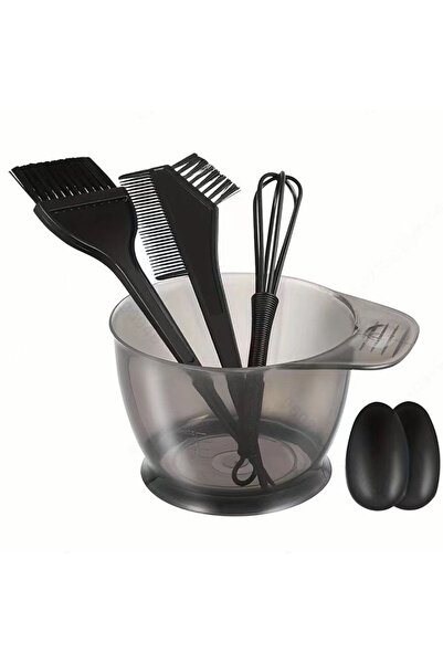 Generic 5-Piece Hair Dye Colour Brush And Bowl Set Black