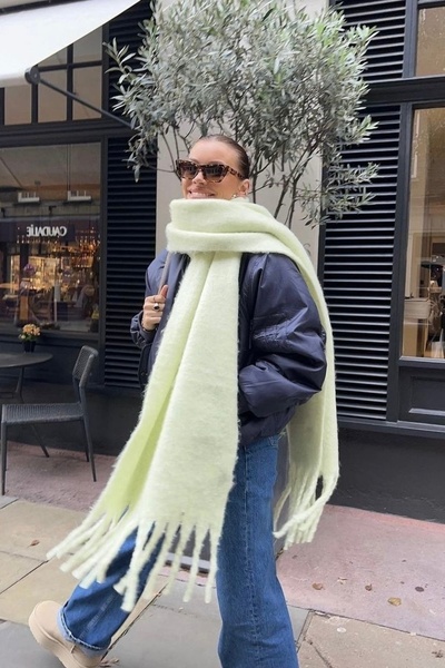 keisy Alessa Scarf Soft Textured Shoulder Shawl (Yellow)