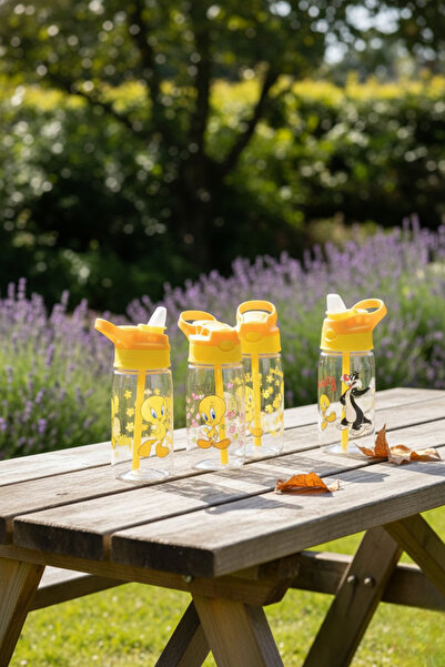 Tomurcukhome Looney tunes Kids Licensed Flask with Straw 480 ML