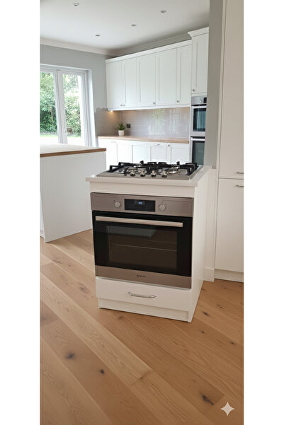 zeki möble Ankastre Fırın Setüstü Dolabı Beyaz Turkiyede Ilk Ve Tek Çelik Oca...