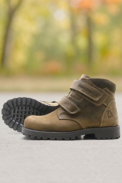 Raker Rakerplus Sentor Hakiki Deri Kum Rengi Kürklü Cırtlı Çocuk Bot