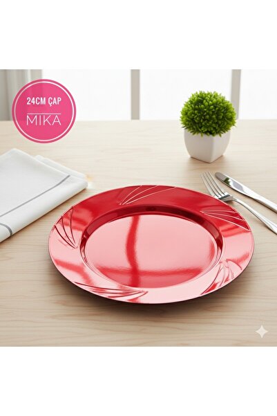 Ta-Fu Global MİKA RENKLİ TABAK 6'LI 24CM ÇAP