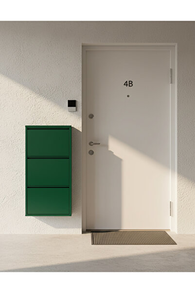 MEYORA 3'lü Metal Ayakkabılık - Yeşil - 6005