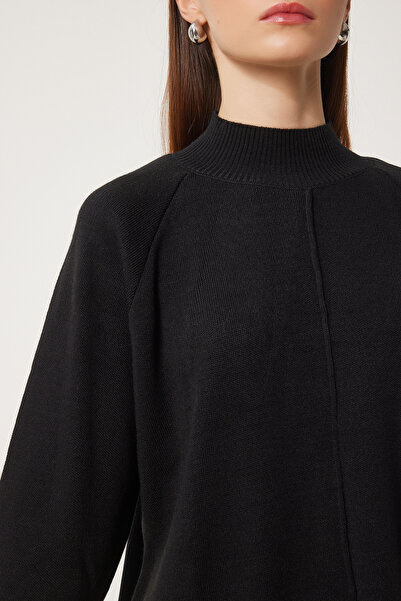 Lovelyİstanbul Μαύρο Πλεκτό Σετ Πουλόβερ και Παντελόνι - Lmu0001