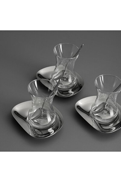 Jumbo Moon 18 Piece Steel Tea Set for 6 People