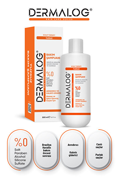 DERMALOG Arındırıcı Tuzsuz Şampuan - Salt & Sulfate Free 500 ml
