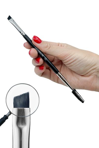 Magic Lash 2si1 Arada Eğimli Eyeliner Makyaj Kaş Kirpik Tasarım Fırçası Go Brow Brush No:1