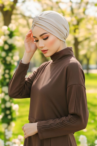 Aisha's Design Bonete Mihrace Four Seasons, bej, B-4O