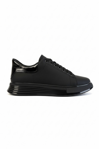 Genel Markalar LUİZ PAULO 1051 SİYAH MAT HAKİKİ DERİ ERKEK SNEAKERS