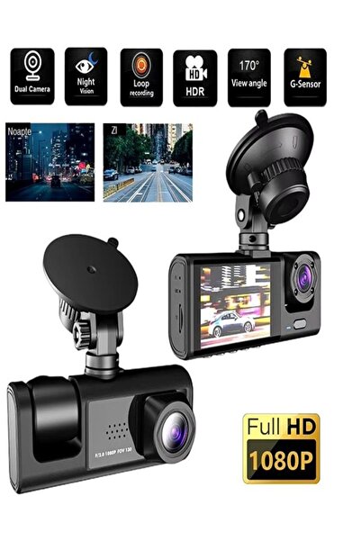 OEM Camera Auto de bord 3-in-1, 170°, Rezolutie 1080P, 2 inch, Night Vision, Detectare Miscare