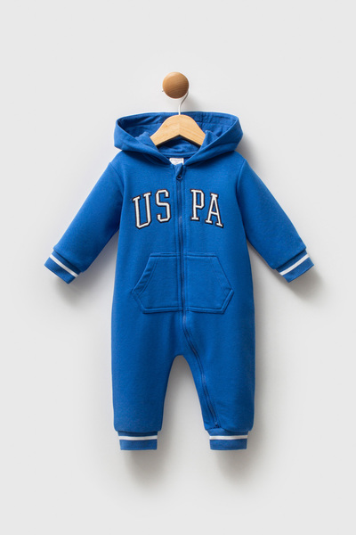 U.S. Polo Assn. Baby Boys Cobalt Overalls