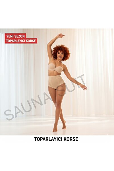 SAUNA SUIT Women's Body Shaper Balen Supported Corset Panties | High Waist, Stitch-Free and Comfortable Construction