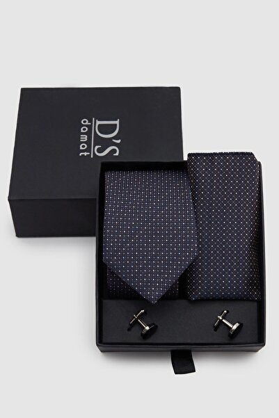 D'S Damat مجموعات إكسسوارات ربطة عنق ومنديل وأزرار أكمام قياسية