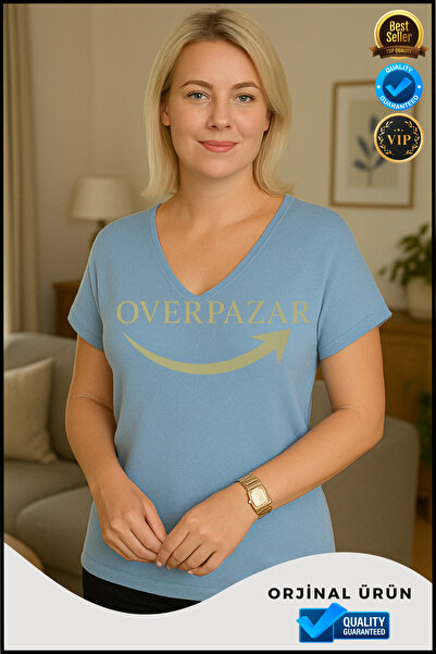 Overbazaar Bluză și tunică mercerizată Bluză cu decolteu în V S/m L/xl Bluză ...