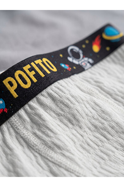 Pofito 4-Pack Gray Boys' 97% Cotton Boxer Breathable Boxer