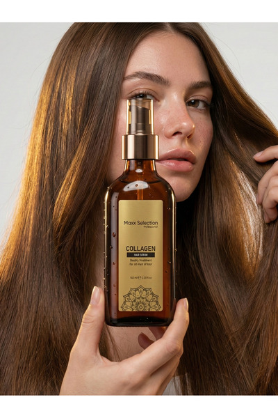 MAXXSELECTION سيروم وزيت العناية بالشعر بالكولاجين المغذي والمصلح والمنفوخ للشعر 100 مل