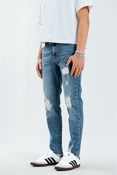 No Future Street Style Ripped Skinny Men's Jean Denim Pants Nf0320Mvbz