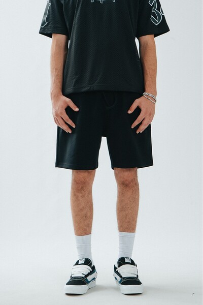 Twobucks Black Pique Men's Shorts