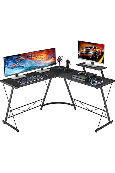 Venpara L Shaped Gaming Table, Large Computer Desk, Office Desk with Anti Scratch Waterproof Surface