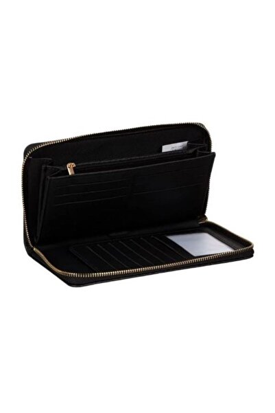 EXCLUSIVE Portofel negru pentru femei 19,5 x 11 x 2,5 cm