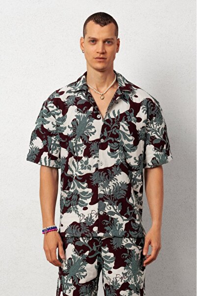 Plus Eighteen White Authentic Quilted Oversize Men's Shirt