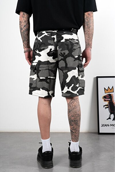 Plus Eighteen Of the System Grey Camouflage Men's Shorts