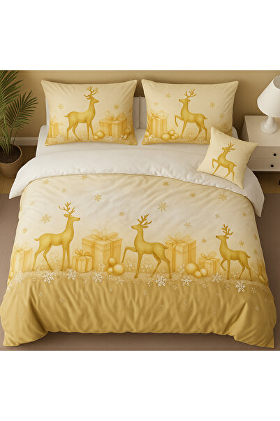 Casa Pucioasa Christmas Bedding 6 pieces, Fine Cotton, Fitted Sheet -Casa Pucioasa