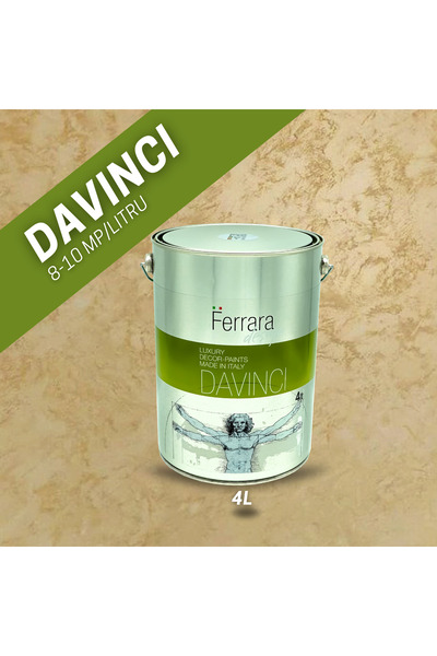 Ferrara Design Vopsea decorativa perlata Davinci, Ferrara Design, Melted Butter, cod DAA16, 4lt