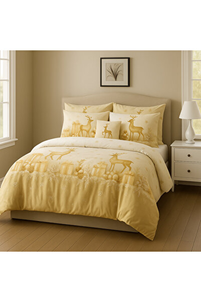 Casa Pucioasa Christmas Bedding 6 pieces, Fine Cotton, Fitted Sheet -Casa Pucioasa