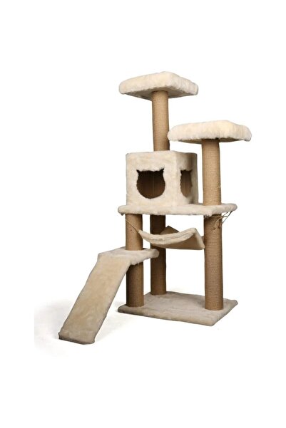 Reyo برج خدش للقطط الأليفة مع منصة - أبيض